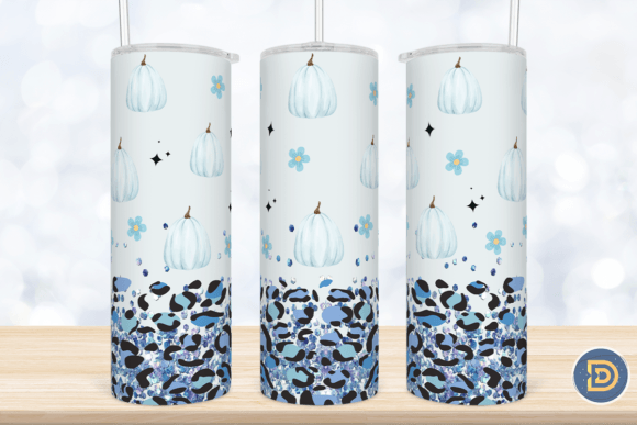 A Brand Designer's Review of the Blue Leopard Pumpkin Glitter Tumbler Graphics