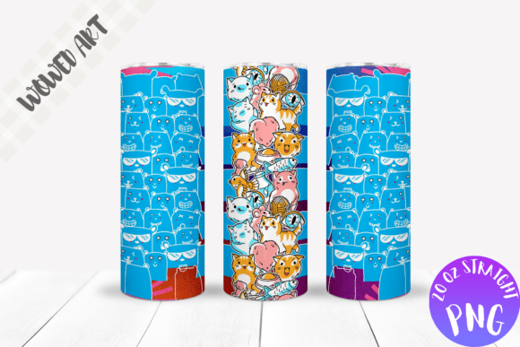 A Designer's Take on Animals Skinny Tumbler Wrap Graphics