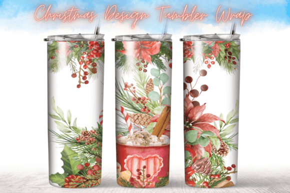 A Sublimation Tumbler Graphics Template for Seasonal Print Templates