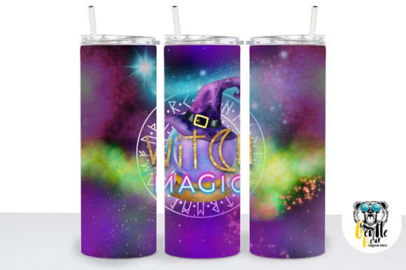 A Witch Hat Tumbler Graphic for Print Templates