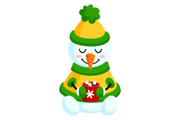 Cozy Snowman Graphics for Winter Editorial Content
