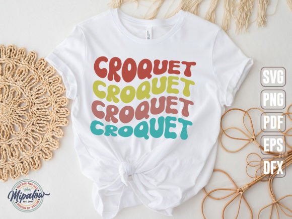 Crafting Elegance: The Croquet SVG Wavy Text Graphic