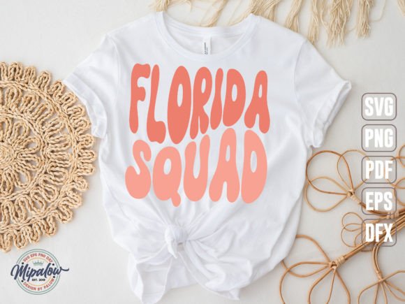 Florida Squad State Vintage Graphics for Craft Products