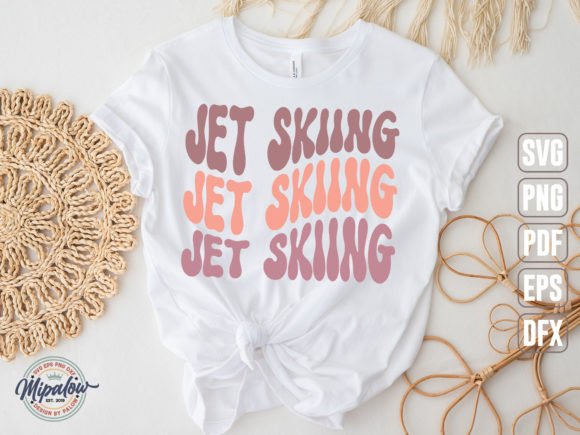 Jet Skiing SVG Wavy Text: A Dynamic Graphic Design Asset