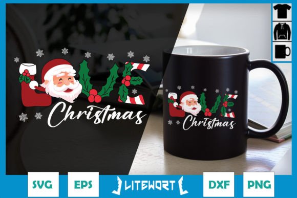 Love Christmas Santa SVG: A Graphic Design Asset for Craft Bloggers